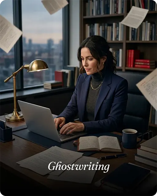 A ghostwriter at work