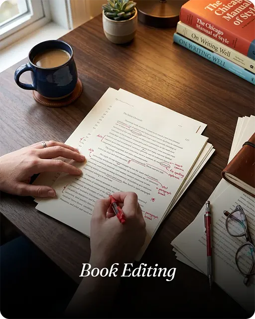 Manuscript being edited