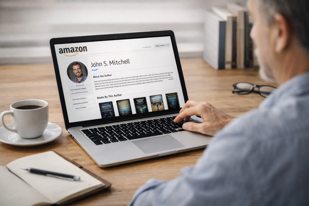 Image suggestion: An image showing an author interacting with the platform, possibly with an Amazon logo or a mock-up of an author profile. Purpose: Show the connection between visibility and credibility.